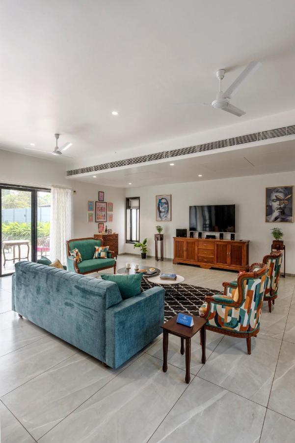 Saffronstays Mayfair Gardens 4 Bedroom Petfriendly Pool Villa Alībāg Ngoại thất bức ảnh